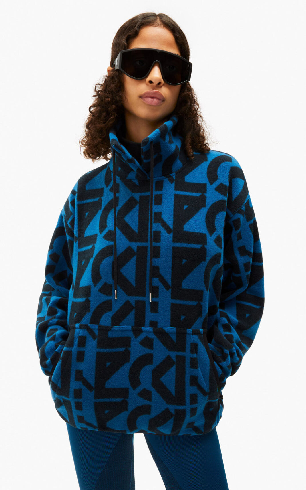 Kenzo Sport monogram fleece Ženska Puloverji Temno Modra SI-3372191